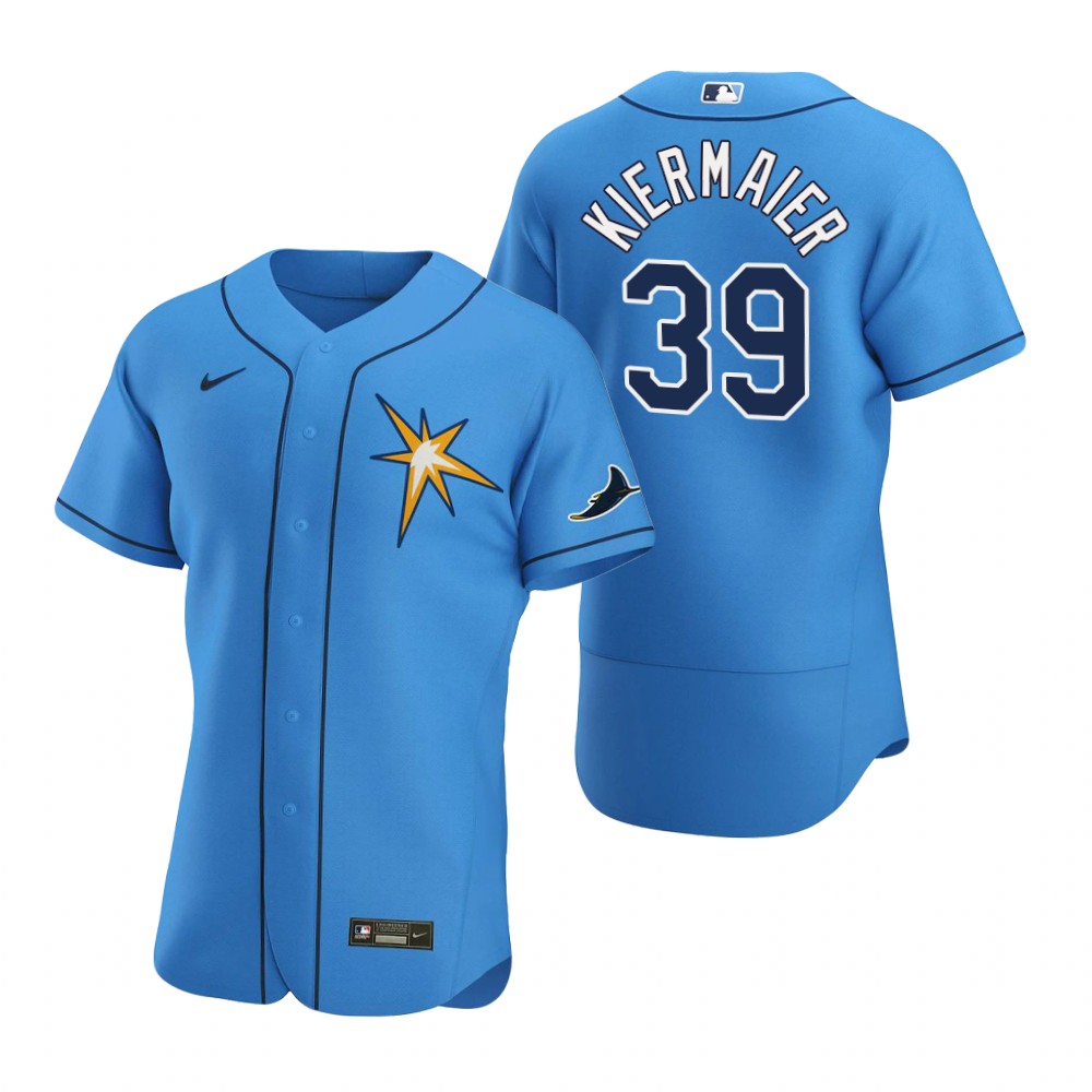 Tampa Bay Rays #39 Kevin Kiermaier Men Nike Light Blue Alternate 2020 Authentic Team MLB Jersey